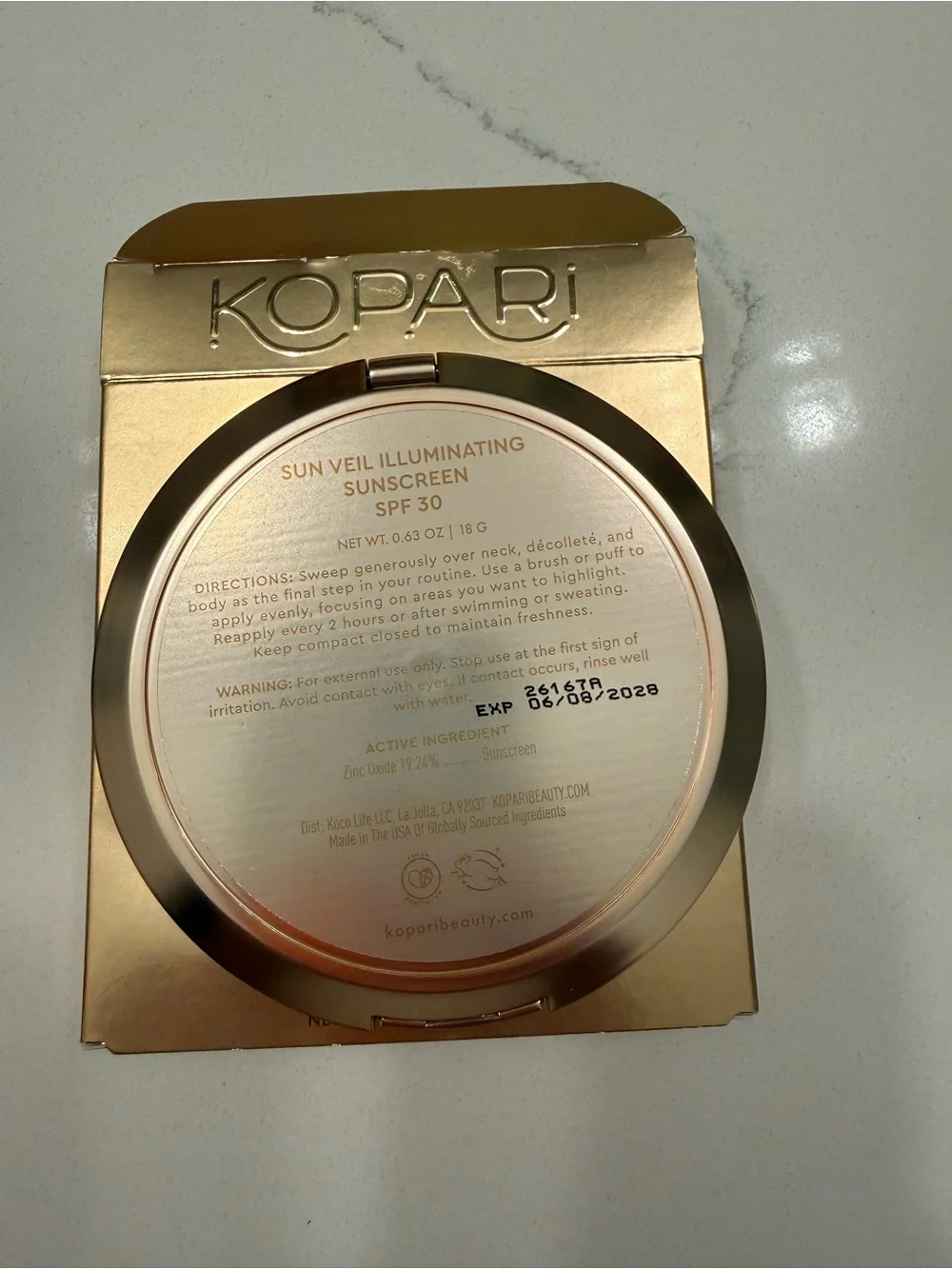 Kopari Sun Viel spf 30 Bronze Glow Illuminating Highlighter NEW